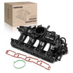 A-Premium Intake Manifold W/Solenoid Valve, Gaskets & Sensor [L4 2.0L] Compatible with Volkswagen Jetta 08-14, Passat 08-10, Passat CC 09-12, Tiguan 0