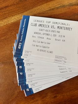 America Vs Monterrey Tickets for sale