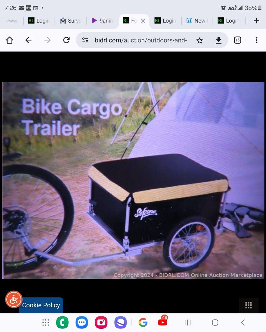 Sefzone Foldable Bike Trailer