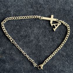 Brand New Bracelet Link Chain Silver Color Cross Pendant 