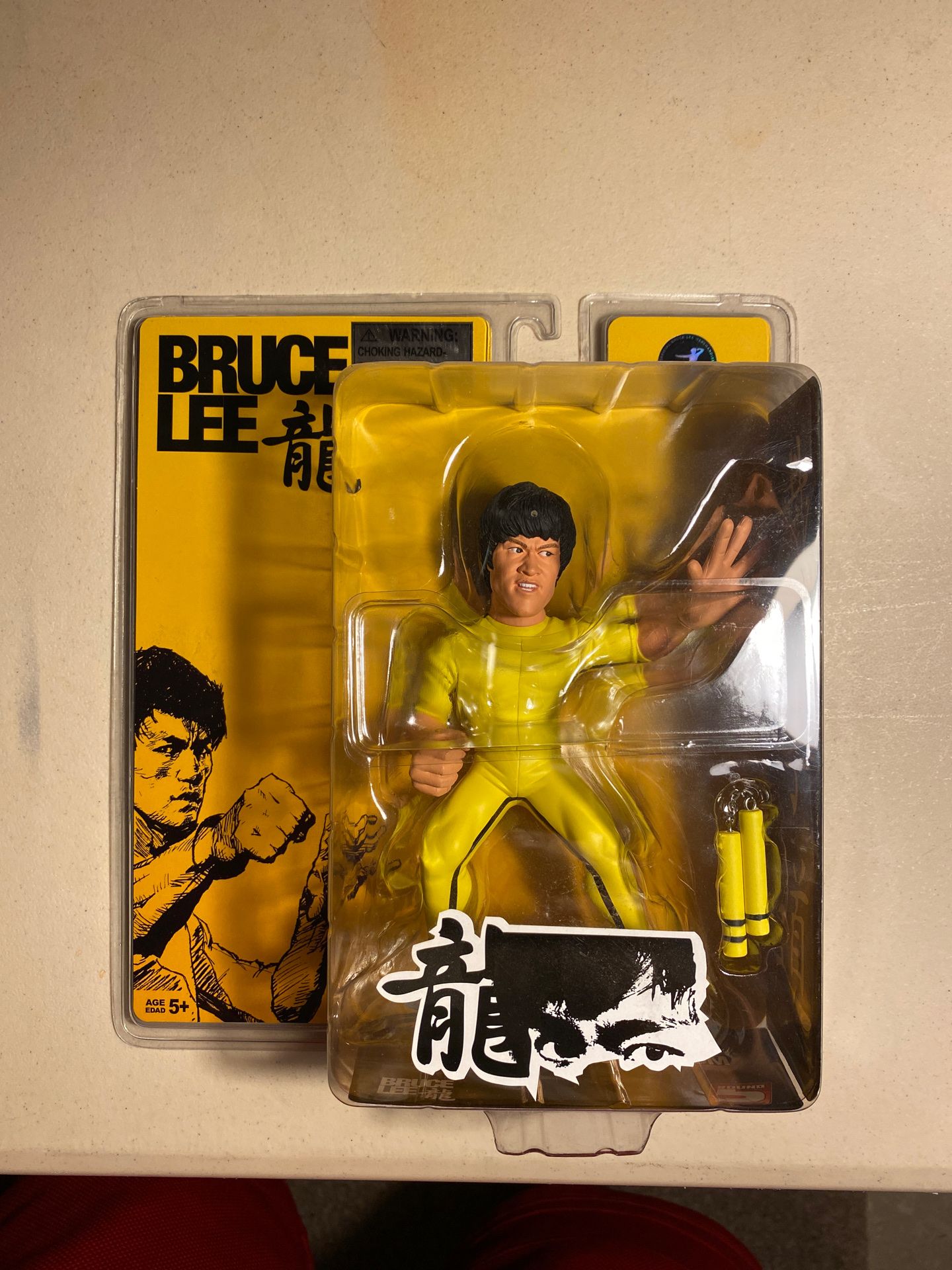 Bruce Lee action Figure with nunchuks Round 5 Game of Death