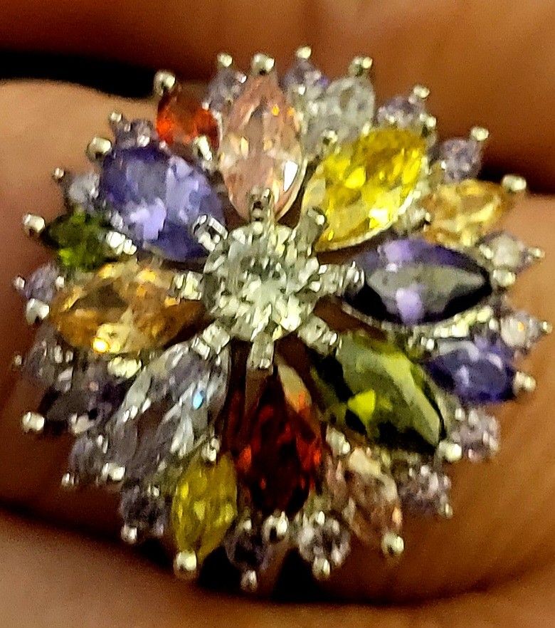 Multicolored Gemstone Ring.
