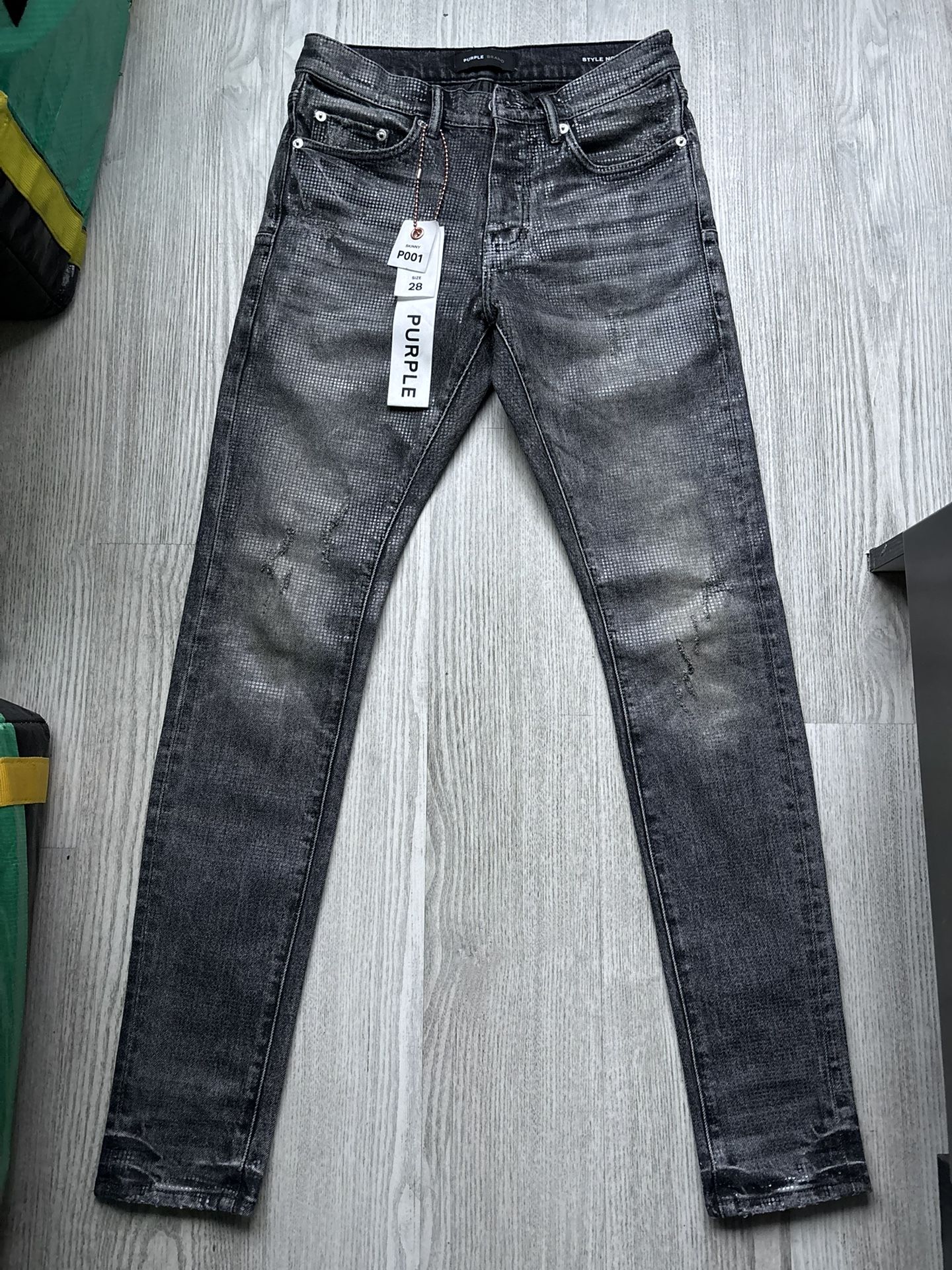 Purple Brand tiled overlay Shimmery Skinny Jeans