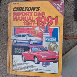 Chilton's Import Car Repair Manual 87-91 #7904 Used