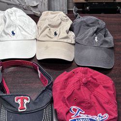 Ralph Lauren Caps A Lot Of 4different Colors & 2 Texas Rangers Cap 