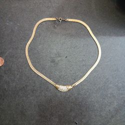 Gold Chain With Diamond Pendant