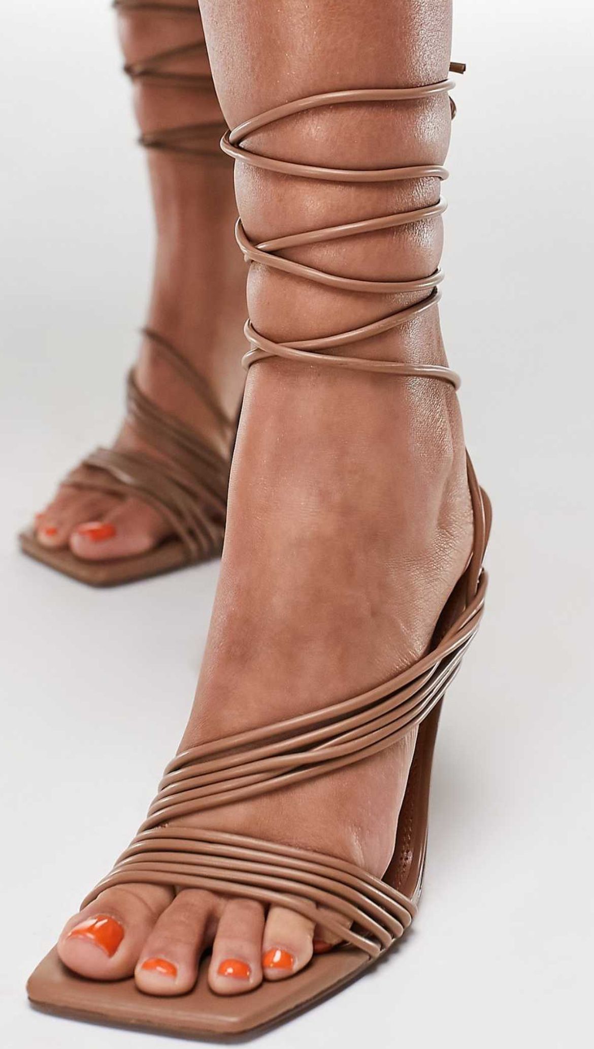 Nest Strappy tie leg heeled Sandals