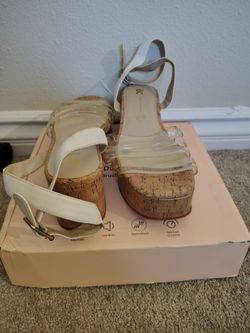 Born in California clear sandals worn twice