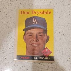 1958 Topps Don Drysdale #25 nice in plastic