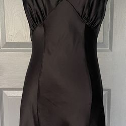 Victoria's Secret 100% Silk Vintage Black Nightgown. 