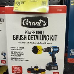 3 Pcs Drill Brush for Car Detail - Drill Brush Scrubber Set with Nylon Bristles, 2/3.5/4 in Heads, 1/4" Hex Shaft - Versatile for Bathroom Til