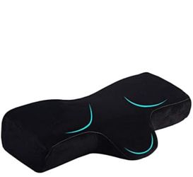 Lash Pillow for Lash Extensions,Memory Foam Neck Pillow Eyelash Extension Ergonomic Curve - cervical Pillow for Neck Pain - for Side and Back Sleeping