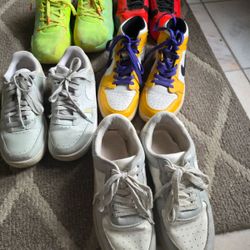 Nike Sneaker Bundle Size 8 – Kobe, Dunk, Air Force 1 – 5 Pairs