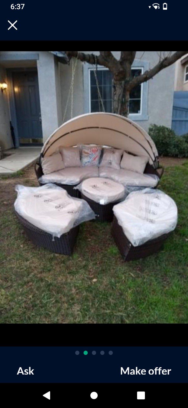 Tanning Bed Patio Bed Outdoor Bed Outdoor Patio Furniture Set Brand New Poolside Lounger Patio Sofa Patio Couch Patio Set Outdoor Patio Furniture New 