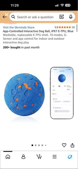 Skrmisda App-Controlled Interactive Dog Ball