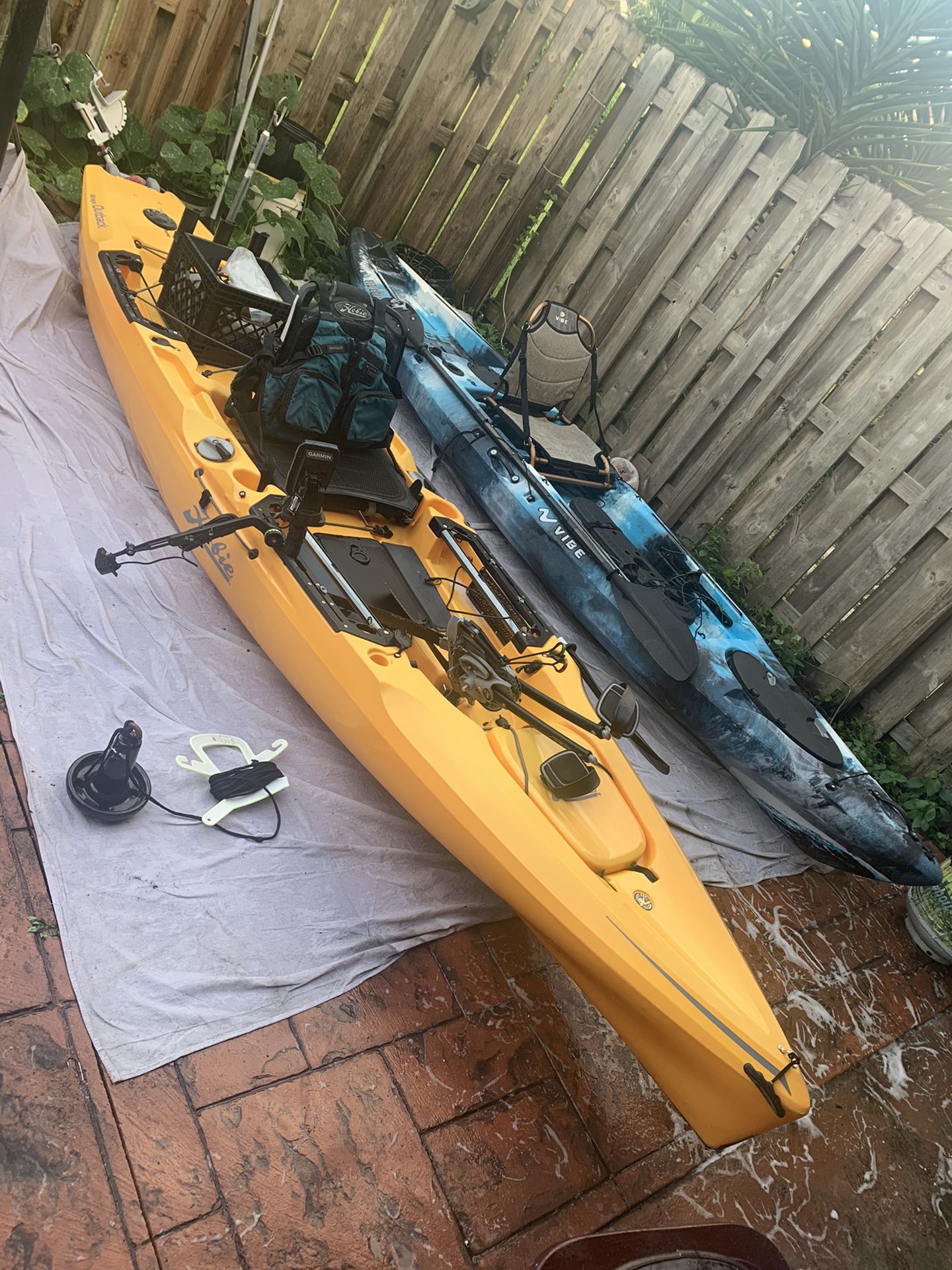 Hobie Outback 2019 and Vibe Sea Ghost 130 with some extras