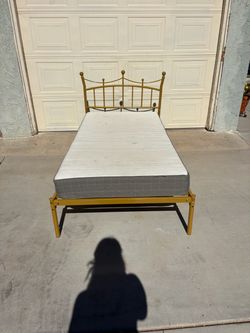 Twin bed frame with mattress