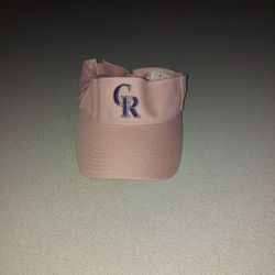PINK COLORADO ROOKIES VISOR WITH ADJUSTABLE STRAP 