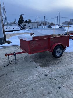 4 x 8 utility trailer with locking toolbox