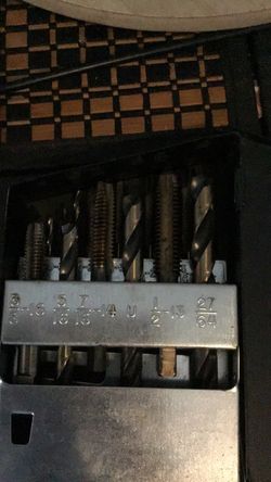 Tap and Drill Bit Set in Case