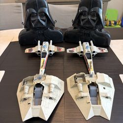 Lot Of Vantage Star Wars 2 Snow Speeder 2 X Wing & 2 Cases