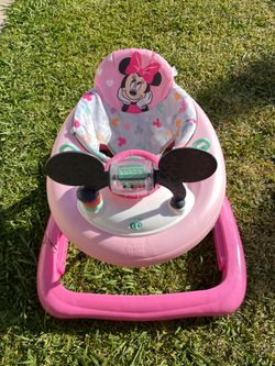 Disney Baby Bright Starts Minnie Mouse Baby Girl Activity Walker Music Lightweight