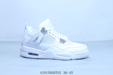 Nike Air Jordan 4 mid top white shoes
