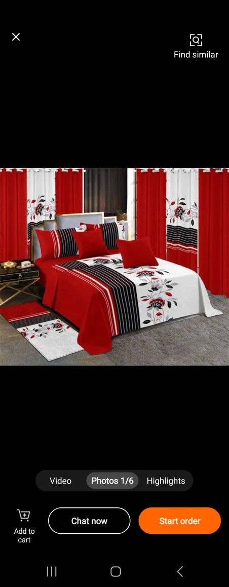 13-Piece Bed Set with Curtains – King & Queen Sizes – New!
Luxury Bed Set + Curtains – 13pcs – Multip