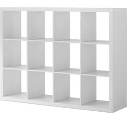 Better Homes & Gardens 12-Cube Storage Organizer, White Texture