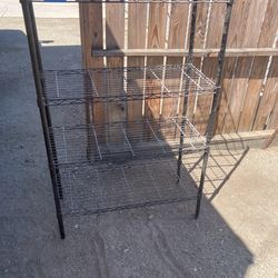 Five Shelves Rack Black Color Good For Storag