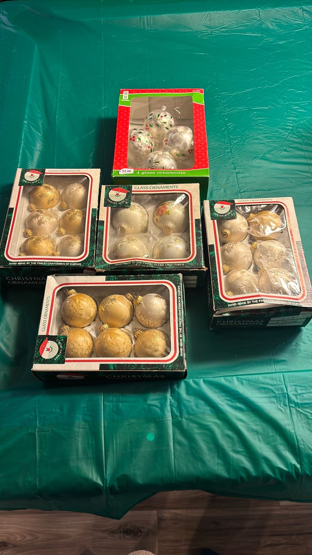 Vintage Glass Christmas ball ornaments