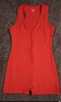 Wild Fable Butter Bliss Romper Zip Front Game Day Women ~ Orange ~ Xl  (5) Available