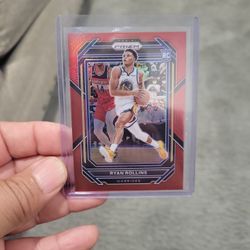 Ryan Rollins Rookie Red Silver Prizm Number/183/299 Basketball Card