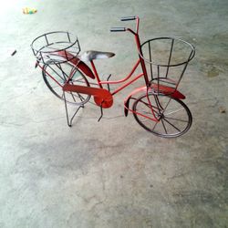 Mini Metal Flower Pot Bike 