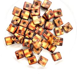 Lot Of Lightweight Mosaic Cubed Beads 