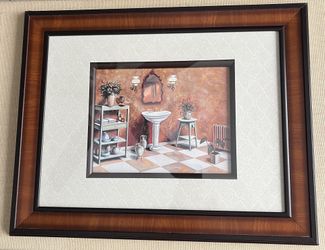 Framed And Matted Wall Picture 