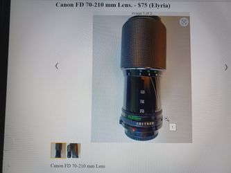 Canon FD 70 - 210 mm lens