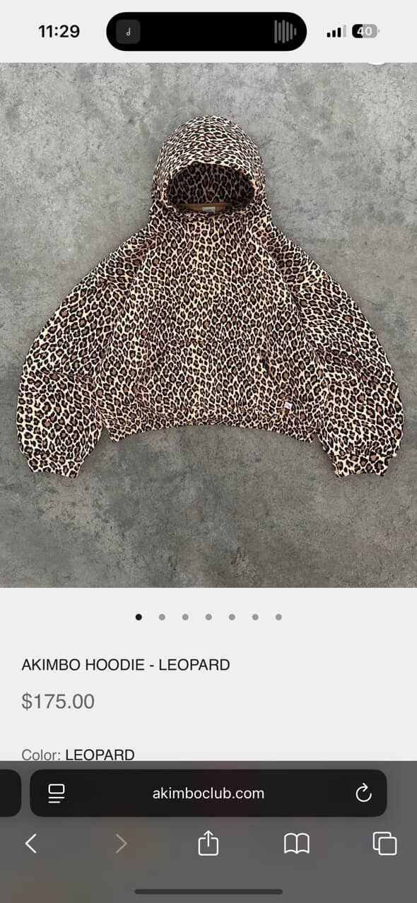 CHEETAH PRINT HOODIE