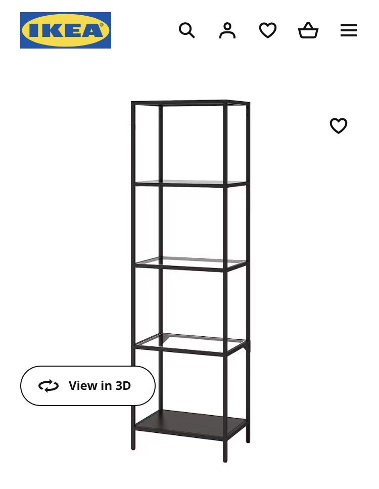 IKEA Metal and Glass Bookcase