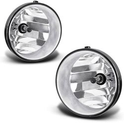 Tiny Force Pair of Fog Lights Lamps RH LH Compatible with Toyota Tacoma 2005-2011/ Tundra 2007-2013/ Solara 2004- 2006/ Sequoia 08-15 Replaces TO25941