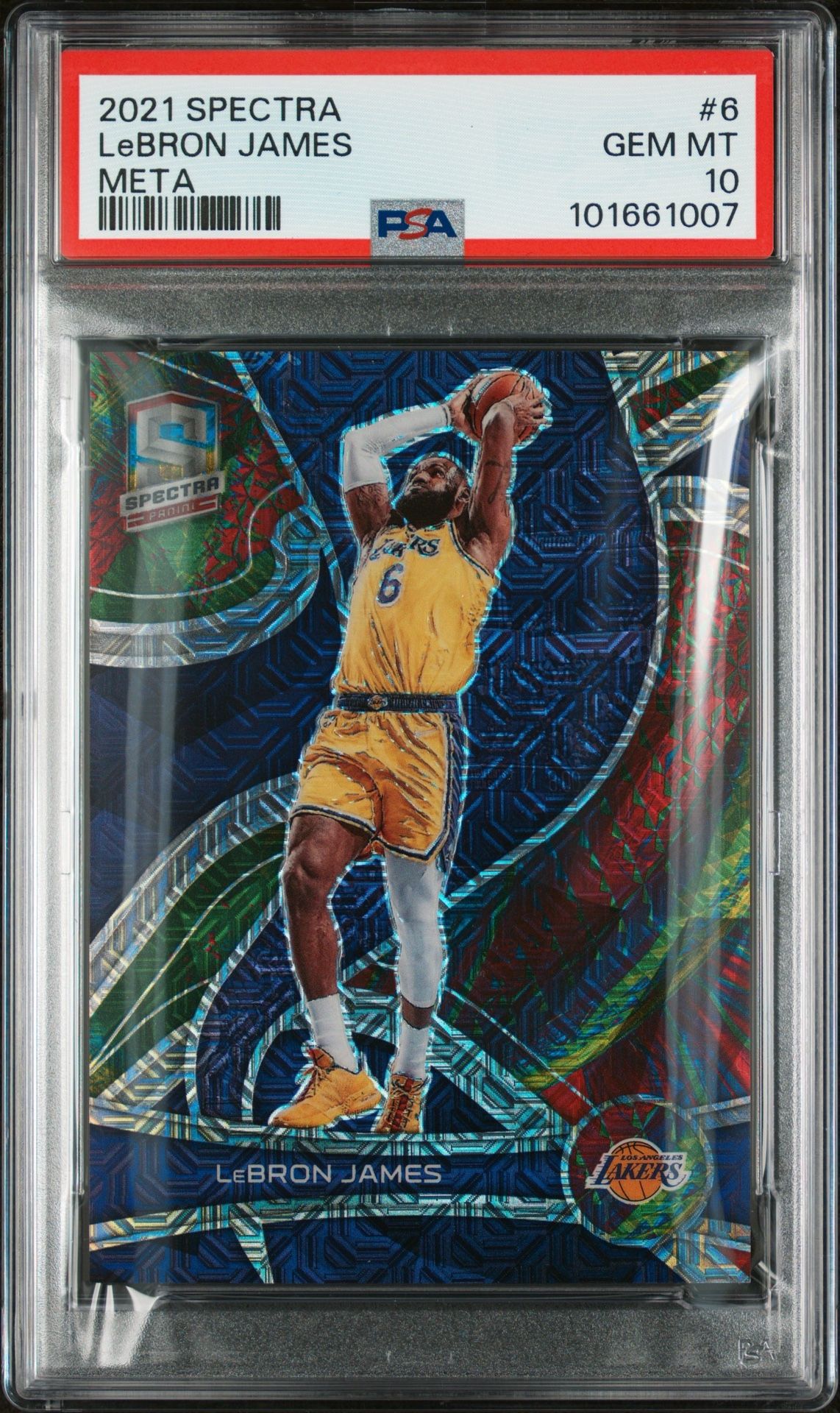2021 Spectra Lebron James Meta /25 #6 PSA 10