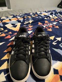 Adidas Grand Court Base Sneakers- Black Size 8.5