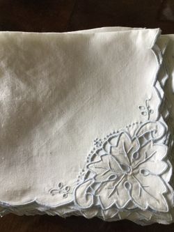Italian embroidered napkins or dollies