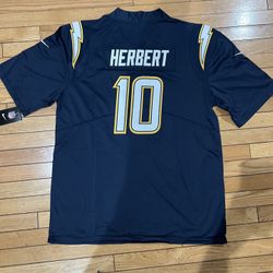 Gold White Navy Justin Herbert Los Angeles Chargers Football Kersey
