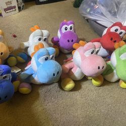 Mario Yoshi Plushies