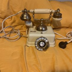 Vintage Danish rotary desk telephone