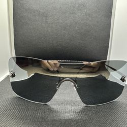 CARTIER Panthère Rimless Ruthenium Silver Lens Sunglasses CT0023S-001