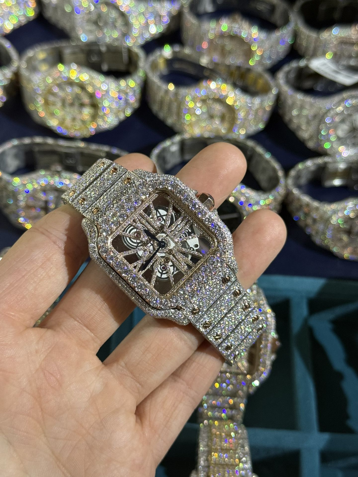 Moissanite Diamonds Cartier Skeleton