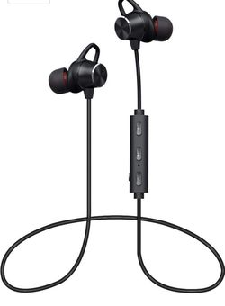 Bluetooth Headphones, GRDE Wireless Magnetic Earbuds Stereo In-Ear Earphones Noise Cancelling Running Headset with Mic for iPhone 7 Plus Samsung Gala