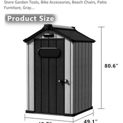 New In Box, 3.8’x 4.0’ Resin Outdoor Storage Shed,(see Description 